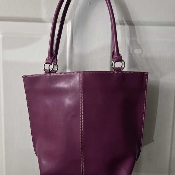 Wilsons Leather Purple Tote Bag - Picture 1 of 7